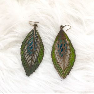 ✨LAST CHANCE✨ Lucky Brand Peacock Feather Earrings